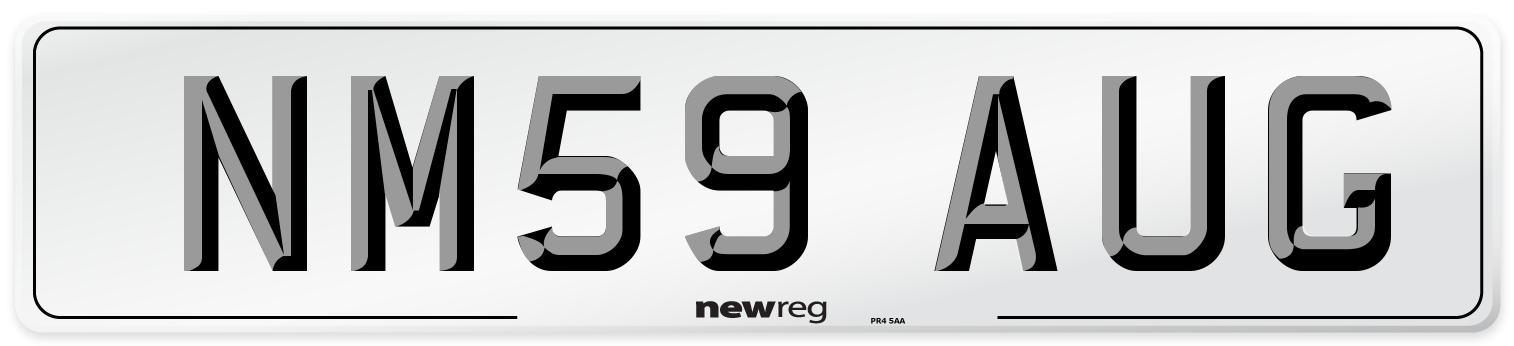 NM59 AUG Number Plate from New Reg